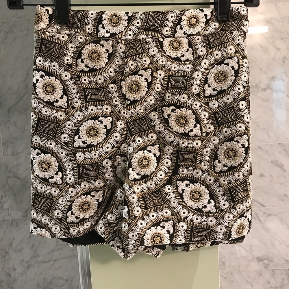 Alice & Olivia embroidered shorts